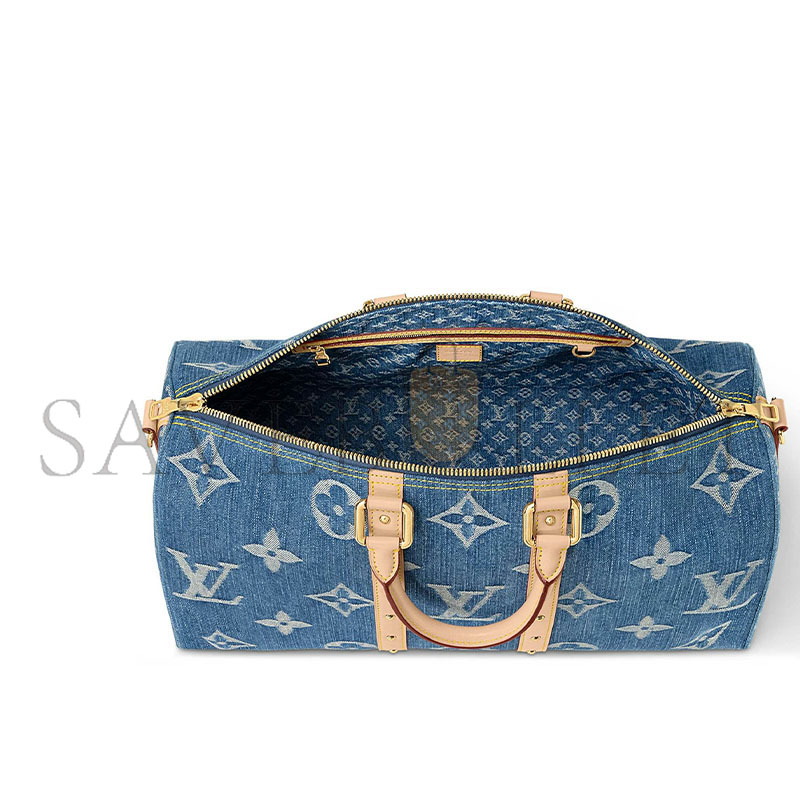 l0vis Vvtt0n denim keepall bandouliere 45 monogram blue m24315 (45*27*20cm)